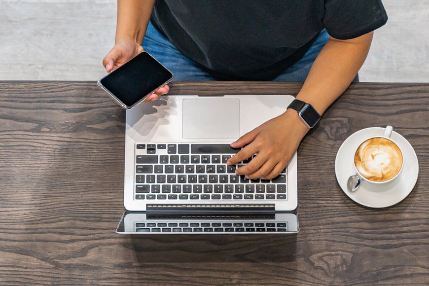 Man Working on Laptop